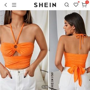Orange halter top
